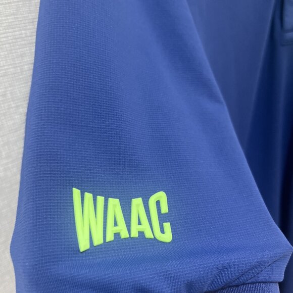 WAAC Polo Shirt Men's Slim Fit 4Large Blue Short Sleeve Snap Golf Tennis Stretch - Picture 7 of 11